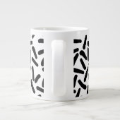 Moderne Schwarz-Weiß-Abstrakt-Pattern-Jumbo-Tasse Jumbo-Tasse (Rückseite)