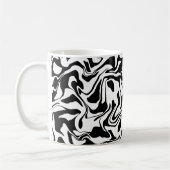 Moderne Schwarz-Weiß-Abstrakte Kunst Kaffeetasse (Links)
