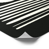Moderne Schwarz-Weiß-Abstrakte Kunst Poster (Ecke)
