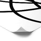 Moderne Schwarz-Weiß-Abstrakte Linie Kunst Poster (Ecke)