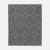 Moderne Schwarz-Weiß-Abstraktmuster-Design Fleecedecke (Vorderseite)