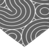 Moderne Schwarz-Weiß-Abstraktmuster-Design Tischdecke (Schrägansicht)