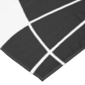 moderne Schwarz-Weiß-Abstraktmuster Tischdecke (Schrägansicht)