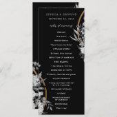 Moderne Schwarz-Weiß-Aquarellblumen Programm (Vorne/Hinten)