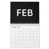 Moderne Schwarz-Weiß-Ausgabe 2026 Kalender (Feb 2027)