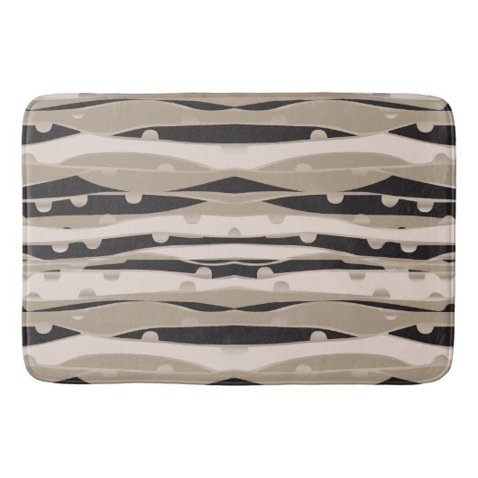 Moderne Schwarz-Weiß-Badewanne mit Badewanne Badematte (Vorderseite)