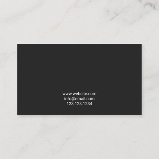 Moderne Schwarz-Weiß-Baustelle Silhouette Visitenkarte (Rückseite)