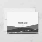 Moderne Schwarz-Weiß-Beerdigung Dankeskarte (Rückseite)