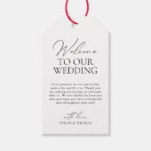 Moderne Schwarz-Weiß-Begrüßung Geschenkanhänger (Vorderseite)