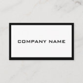 Moderne Schwarz-Weiß-Berufliche Visitenkarte (Vorderseite)