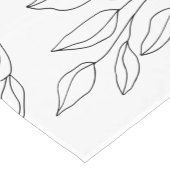 Moderne Schwarz-Weiß-Blätter Kurzer Tischläufer (Ecke)