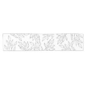 Moderne Schwarz-Weiß-Blätter Kurzer Tischläufer (Horizontal)