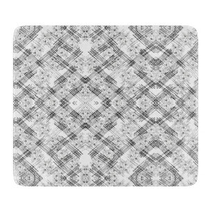 Moderne Schwarz-Weiß-Blumen geometrisches Muster Schneidebrett
