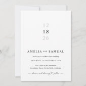 Moderne Schwarz-Weiß-Boho-Foto-Hochzeit Einladung (Rückseite)