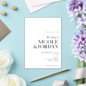 Moderne Schwarz-Weiß-Chic-Hochzeit Acryleinladungen (In Situ (Hochzeit))