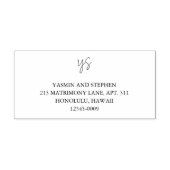 Moderne Schwarz-Weiß-Chic-Hochzeit Permastempel (Design)