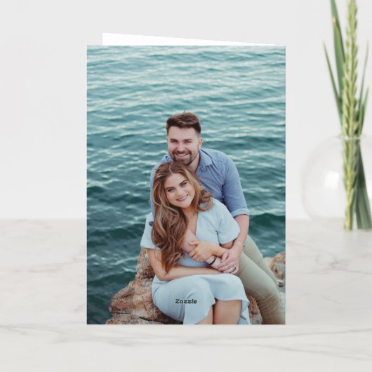 Moderne Schwarz-Weiß Chic-Hochzeit Programm (Rückseite)