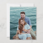 Moderne Schwarz-Weiß Chic-Hochzeitseinladung mit k (Rückseite)