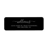 Moderne Schwarz-weiß-Chic-Kalligrafie-Rückgabe (Vorne)