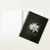 Moderne Schwarz-Weiß-Daisy-Muster Name 2026 Planer (Anzeige)