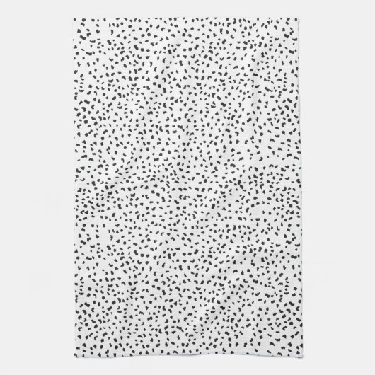 Moderne Schwarz-Weiß-Dalmatiner Handtuch (Vertikal)