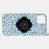 Moderne Schwarz-Weiß-Dalmatiner Mit Monogramm Case-Mate iPhone Hülle (Rückseite (Horizontal))