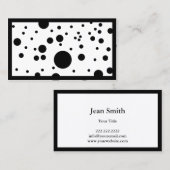 Moderne Schwarz-Weiß-Dalmatiner-Visitenkarte Visitenkarte (Vorne/Hinten)