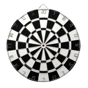 Moderne Schwarz-Weiß Dartscheibe