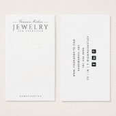 Moderne Schwarz-weiß Earring Display Cards (Vorne & Hinten)