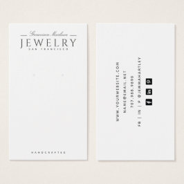 Moderne Schwarz-weiß Earring Display Cards