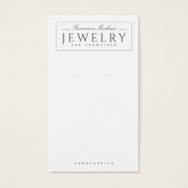 Moderne Schwarz-weiß Earring Display Cards