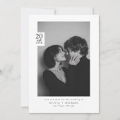 Moderne Schwarz-Weiß-Editorial-Foto Save-the-Date Save The Date (Vorderseite)