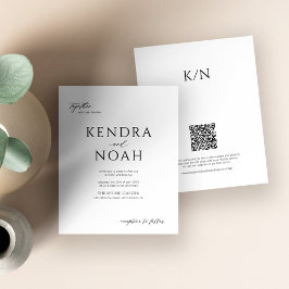 Moderne Schwarz-Weiß-Einladung zur Hochzeit