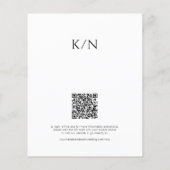 Moderne Schwarz-Weiß-Einladung zur Hochzeit Flyer (Hinten)