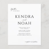 Moderne Schwarz-Weiß-Einladung zur Hochzeit Flyer (Vorne)