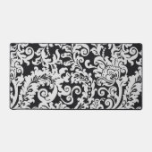 Moderne Schwarz-Weiß-Elegante Blumenbäder Schreibtischunterlage (Vorderseite)