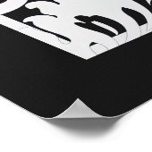 Moderne Schwarz-Weiß-Elegante Damask Floral Poster (Ecke)