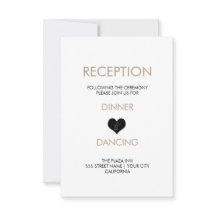 Moderne Schwarz-Weiß-Empfang-Karte