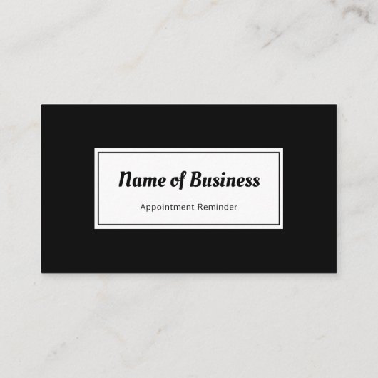 Moderne Schwarz-Weiß-Erinnerung zur Schlichten Ern Terminkarte (Rückseite)