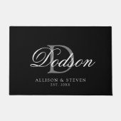 Moderne Schwarz-Weiß-Familie Fußmatte (Vorderseite)