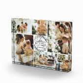 Moderne Schwarz-Weiß-Familienfotografie-Kollage-Sa Fotoblock (Rechts)