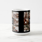 Moderne Schwarz-Weiß-Familienfotografie-Kollage-Sa Verwandlungstasse (Zentrum)