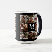 Moderne Schwarz-Weiß-Familienfotografie-Kollage-Sa Verwandlungstasse (VorderseiteRechts)