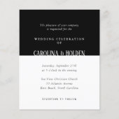 Moderne Schwarz-Weiß-Farblock-Hochzeit (Vorderseite)