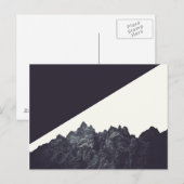 Moderne Schwarz-Weiß-Felsen Kunst Postkarte (Vorne/Hinten)