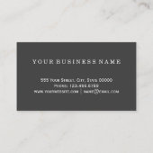 Moderne Schwarz-Weiß-Felsen Kunst Visitenkarte (Rückseite)