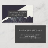 Moderne Schwarz-Weiß-Felsen Kunst Visitenkarte (Vorne/Hinten)