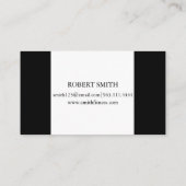 Moderne Schwarz-Weiß-Fitness Visitenkarte (Rückseite)