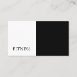 Moderne Schwarz-Weiß-Fitness Visitenkarte