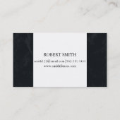 Moderne Schwarz-Weiß-Fitness Visitenkarte (Rückseite)